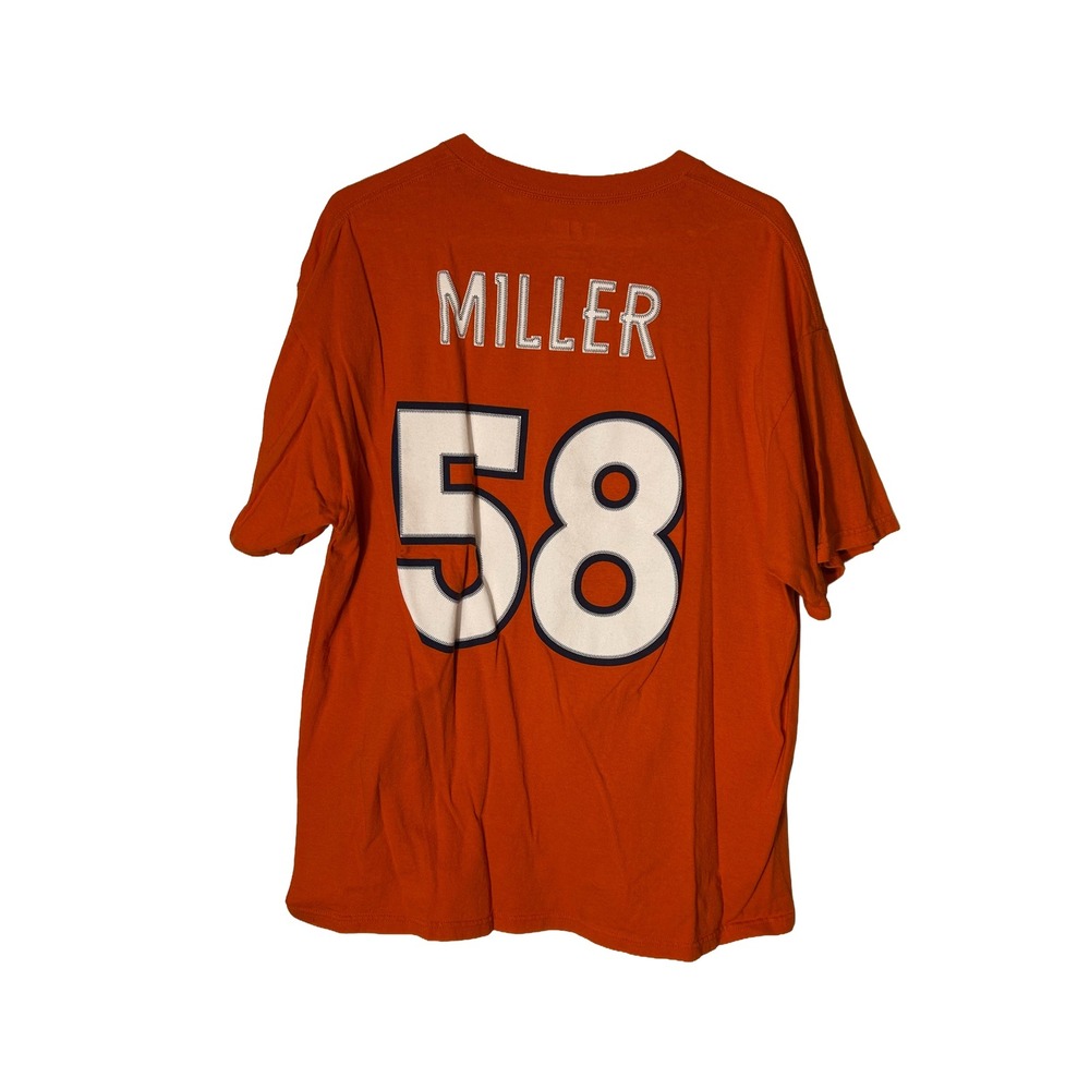 Denver Broncos NFL Team‎ Apparel Miller 58 Orange T Shirt Mens XL